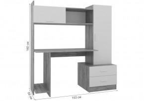 Компьютерный стол Бишоп 7 дуб сонома / белый в Екатеринбурге - mebel24.online | фото