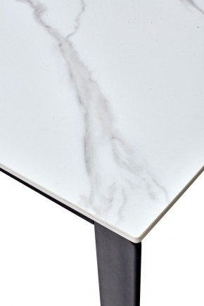 Стол CORNER 120 MATT WHITE MARBLE SOLID CERAMIC / BLACK, ®DISAUR в Екатеринбурге - mebel24.online | фото 3