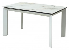 Стол CREMONA 160 KL-188 Контрастный мрамор / белый каркас, ®DISAUR в Екатеринбурге - mebel24.online | фото 1