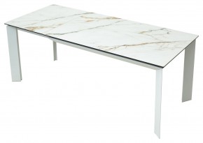 Стол CREMONA 160 KL-188 Контрастный мрамор / белый каркас, ®DISAUR в Екатеринбурге - mebel24.online | фото 2