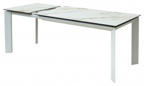 Стол CREMONA 160 KL-188 Контрастный мрамор / белый каркас, ®DISAUR в Екатеринбурге - mebel24.online | фото 6