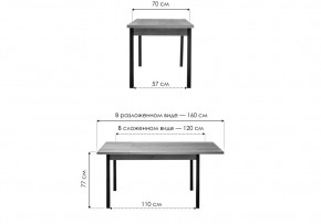 Стол деревянный Оригон дуб делано / черный матовый в Екатеринбурге - mebel24.online | фото 2