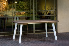 Стол Гармония раздвижной (Harmony Extendable) белый-капучино в Екатеринбурге - mebel24.online | фото 1