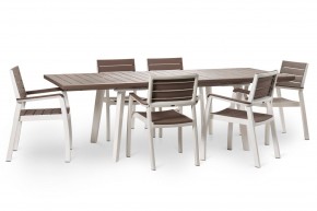 Стол Гармония раздвижной (Harmony Extendable) белый-капучино в Екатеринбурге - mebel24.online | фото 6