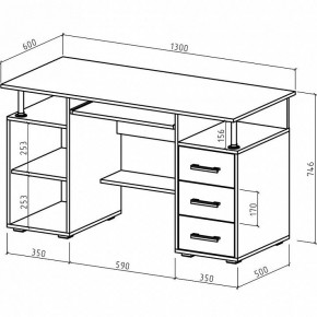 Стол компьютерный Амбер в Екатеринбурге - mebel24.online | фото 3