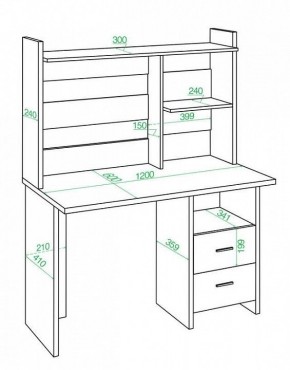 Стол компьютерный Домино Лайт СКЛ-Прям120+НКЛ-120 в Екатеринбурге - mebel24.online | фото 2