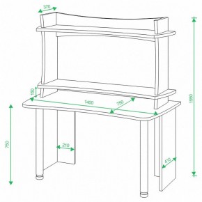 Стол компьютерный Домино Лайт СКЛ-Софт140+НКИЛ140 в Екатеринбурге - mebel24.online | фото 3