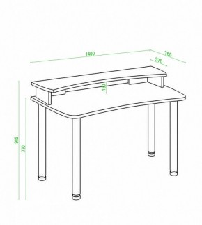 Стол компьютерный Домино Лайт СКЛ-Софт140МО+НКИЛ140 в Екатеринбурге - mebel24.online | фото 4