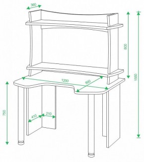 Стол компьютерный Домино lite СКЛ-Игр120 в Екатеринбурге - mebel24.online | фото 2