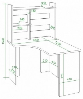 Стол компьютерный Домино Lite СКЛ-Угл120+НКЛ-100 в Екатеринбурге - mebel24.online | фото 2