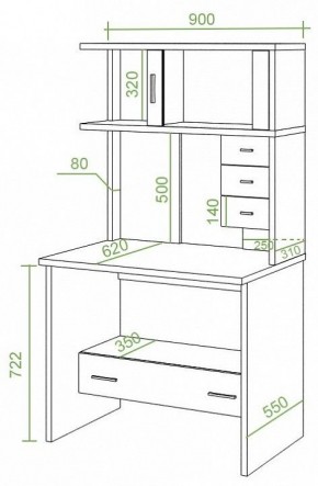 Стол компьютерный Домино СК-10М в Екатеринбурге - mebel24.online | фото 2