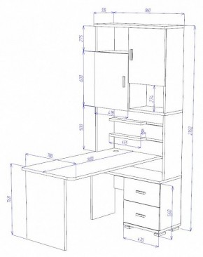 Стол компьютерный Домино СР-720/140 в Екатеринбурге - mebel24.online | фото 2