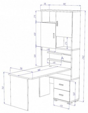 Стол компьютерный Домино СР-720/160 в Екатеринбурге - mebel24.online | фото 2