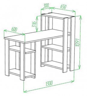 Стол компьютерный Slim СТН-110/130 в Екатеринбурге - mebel24.online | фото 3