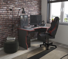Стол компьютерный ВАРДИГ K1 120x82, антрацит/красный в Екатеринбурге - mebel24.online | фото 4