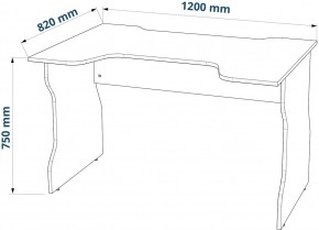 Стол компьютерный ВАРДИГ K1 120x82, антрацит/лайм в Екатеринбурге - mebel24.online | фото 3