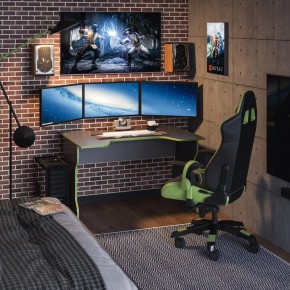 Стол компьютерный ВАРДИГ K1 120x82, антрацит/лайм в Екатеринбурге - mebel24.online | фото 4