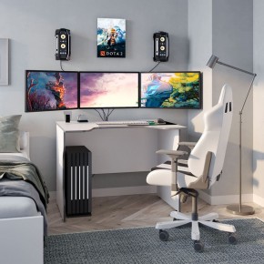 Стол компьютерный ВАРДИГ K2 100x82, белый/серебристый в Екатеринбурге - mebel24.online | фото 4