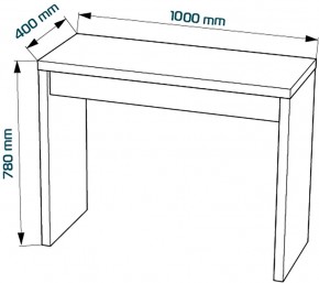 Стол косметический Энкель 100 белый в Екатеринбурге - mebel24.online | фото 2