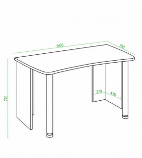 Стол офисный Домино Лайт СКЛ-Софт140 в Екатеринбурге - mebel24.online | фото 3