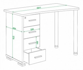 Стол письменный Домино нельсон СКМ-50 в Екатеринбурге - mebel24.online | фото 5