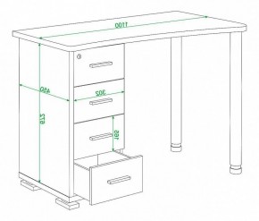 Стол письменный Домино нельсон СКМ-50 в Екатеринбурге - mebel24.online | фото 5