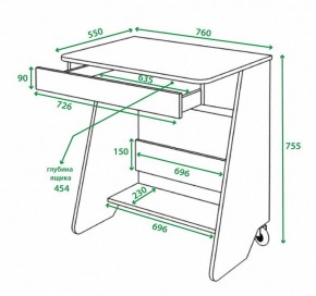 Стол письменный Домино СК-7 в Екатеринбурге - mebel24.online | фото 2