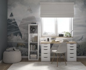 Стол письменный Ингар 2/55 140x75x55, дуб беленый/белый в Екатеринбурге - mebel24.online | фото 4