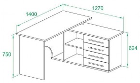 Стол письменный КСТ-109Л в Екатеринбурге - mebel24.online | фото 3