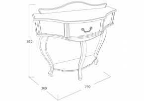 Стол туалетный Джульетта в Екатеринбурге - mebel24.online | фото 2