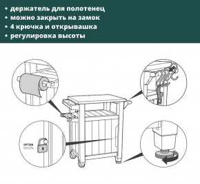 Столик для барбекю 105л (Unity 105L) коричневый в Екатеринбурге - mebel24.online | фото 5