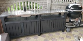 Столик для барбекю 415 Л (Unity Chef 415 L) графит в Екатеринбурге - mebel24.online | фото 1