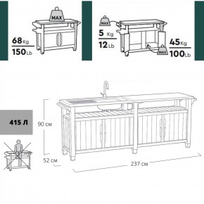 Столик для барбекю 415 Л (Unity Chef 415 L) графит в Екатеринбурге - mebel24.online | фото 2