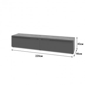 СТОУН С72 Тумба ТВ (серый дуб/белый) в Екатеринбурге - mebel24.online | фото 2