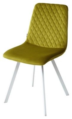 Стул DAIQUIRI BLUVEL-75 OLIVA / белый каркас, велюр М-City в Екатеринбурге - mebel24.online | фото 1