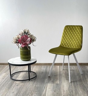 Стул DAIQUIRI BLUVEL-75 OLIVA / белый каркас, велюр М-City в Екатеринбурге - mebel24.online | фото 3