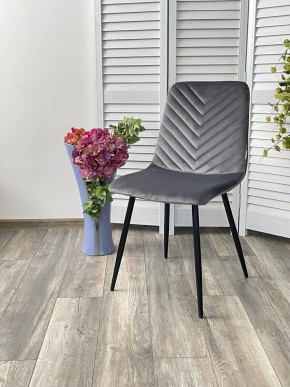 Стул DUKE BLUVEL-14 GREY, велюр / черный каркас М-City в Екатеринбурге - mebel24.online | фото 4
