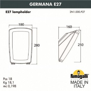 Светильник на штанге Fumagalli Germana 2N1.000.000.AYF1R в Екатеринбурге - mebel24.online | фото 3