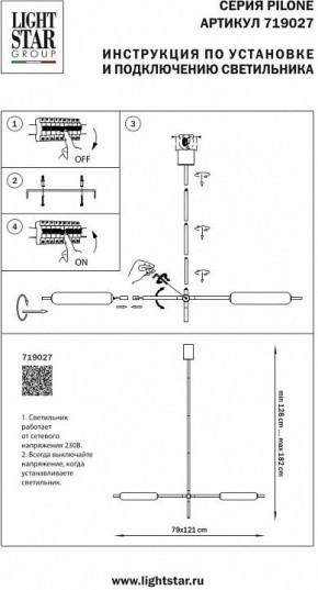 Светильник на штанге Lightstar Pilone 719027 в Екатеринбурге - mebel24.online | фото 2