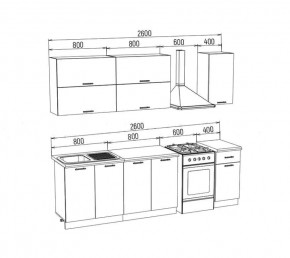 ТЕХНО Кухонный гарнитур 2,0 м Компоновка №2 в Екатеринбурге - mebel24.online | фото 10