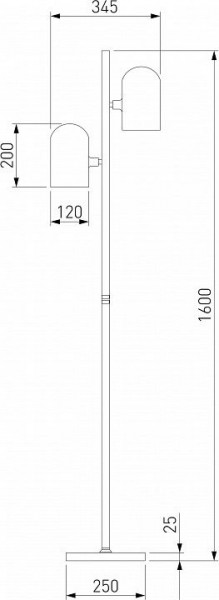 Торшер Eurosvet Bambola 01164/2 латунь в Екатеринбурге - mebel24.online | фото 2