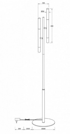 Торшер Maytoni Vigo MOD070FL-02B в Екатеринбурге - mebel24.online | фото 3