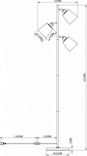 Торшер Moderli Floor V3051-3F в Екатеринбурге - mebel24.online | фото 3
