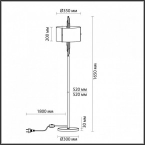Торшер Odeon Light Margaret 5415/3F в Екатеринбурге - mebel24.online | фото 4