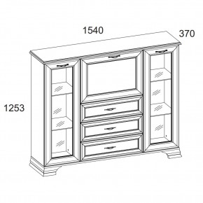 Тумба 2V1D3S, TIFFANY, цвет вудлайн кремовый в Екатеринбурге - mebel24.online | фото 2