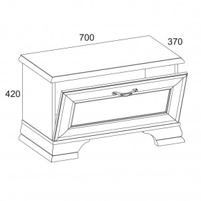 Тумба для обуви 1D TIFFANY, цвет вудлайн кремовый в Екатеринбурге - mebel24.online | фото 2