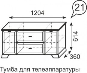 Тумба для телеаппаратуры Венеция 21 бодега в Екатеринбурге - mebel24.online | фото 3