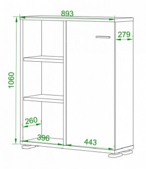 Тумба комбинированная Домино нельсон ПУ-50-2 в Екатеринбурге - mebel24.online | фото 2