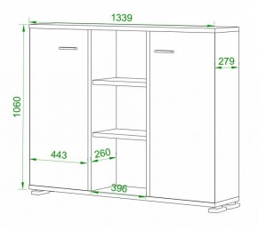 Тумба комбинированная Домино нельсон ПУ-60-3 в Екатеринбурге - mebel24.online | фото 2