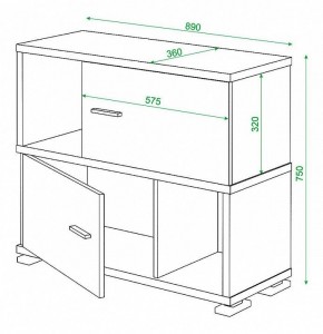 Тумба комбинированная Домино СБ-30/2 в Екатеринбурге - mebel24.online | фото 3